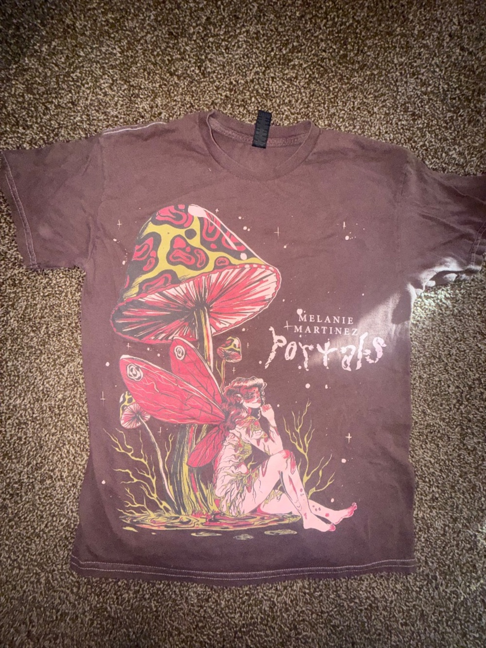 Melanie Martinez Portals Fairy Mushroom Graphic Tee Brown Women’s Medium